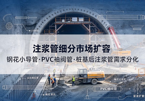 鱼台注浆管细分市场扩容，隧道钢花小导管、PVC 袖阀管、桩基后注浆管需求分化